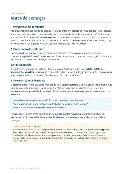Página de preparação profissional